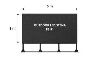 Outdoor LED Stěna 5 x 3 m